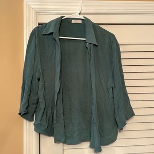 Aritzia Babaton Teal Shirt